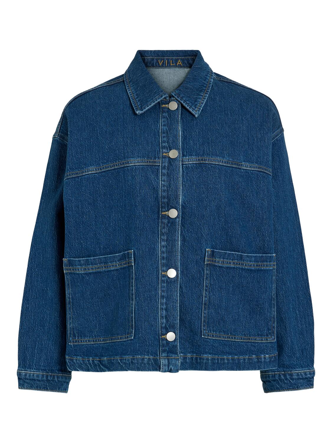 Vijaf denimjakke - Medium Blue Denim